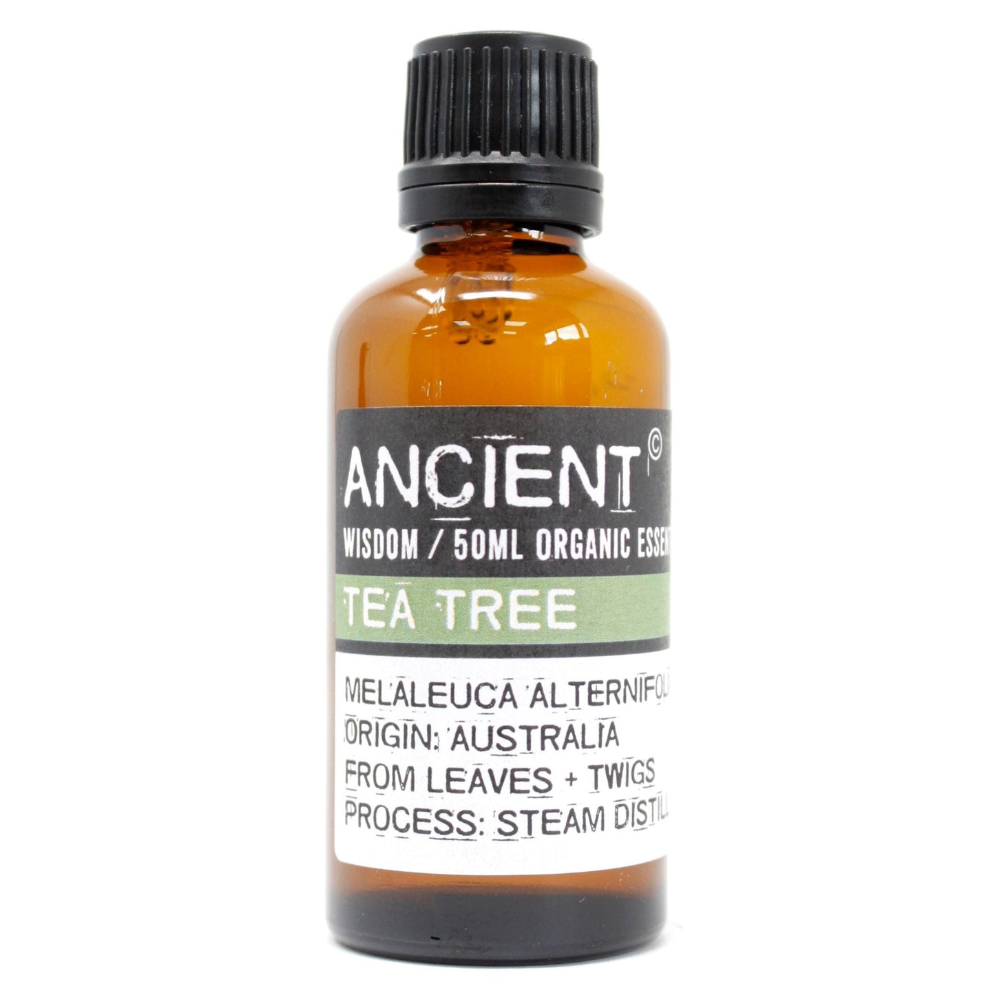 Polished Tea Tree Organic Essential Oil 50ml featuring natural patterning and unique variations - Luna Panther