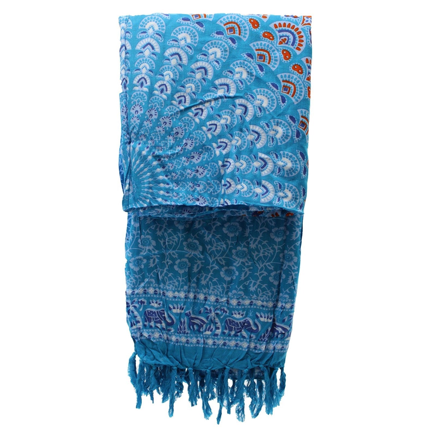 Teal Orange Mandala Sarongs - Luna Panther