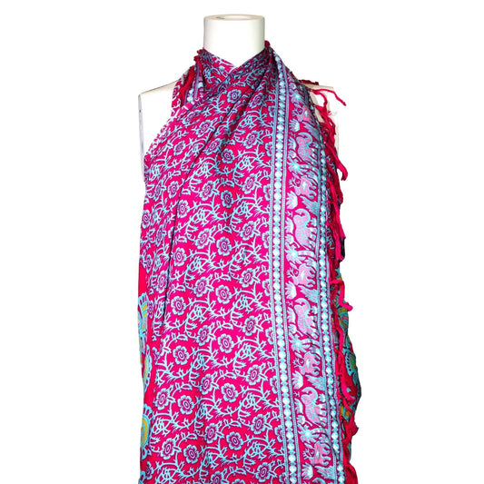 Teal Purple Mandala Sarongs - Luna Panther