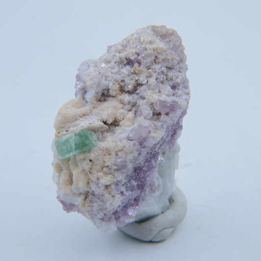 Tourmaline with Lepidolite & Clevelandite Specimen — 28.13 g (Afghanistan) - Luna Panther