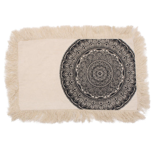 Traditional Mandala Cushion - 30x50cm - black - Luna Panther
