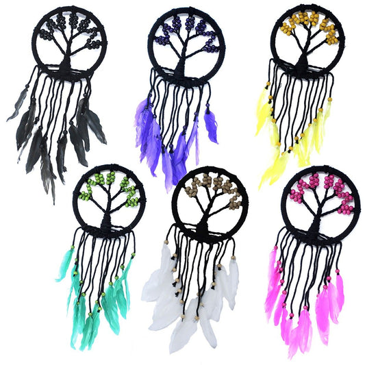 Polished Tree of Life Dreamcatcher - 16cm (assorted) featuring natural patterning and unique variations - Luna Panther