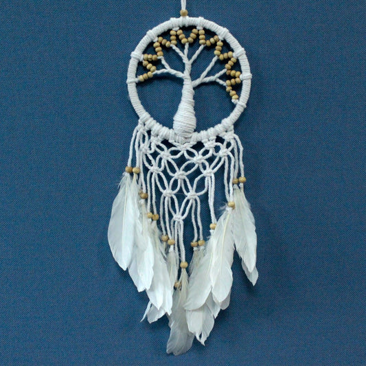 Polished Tree of Life Dreamcatcher - Pure & Natural 16cm featuring natural patterning and unique variations - Luna Panther