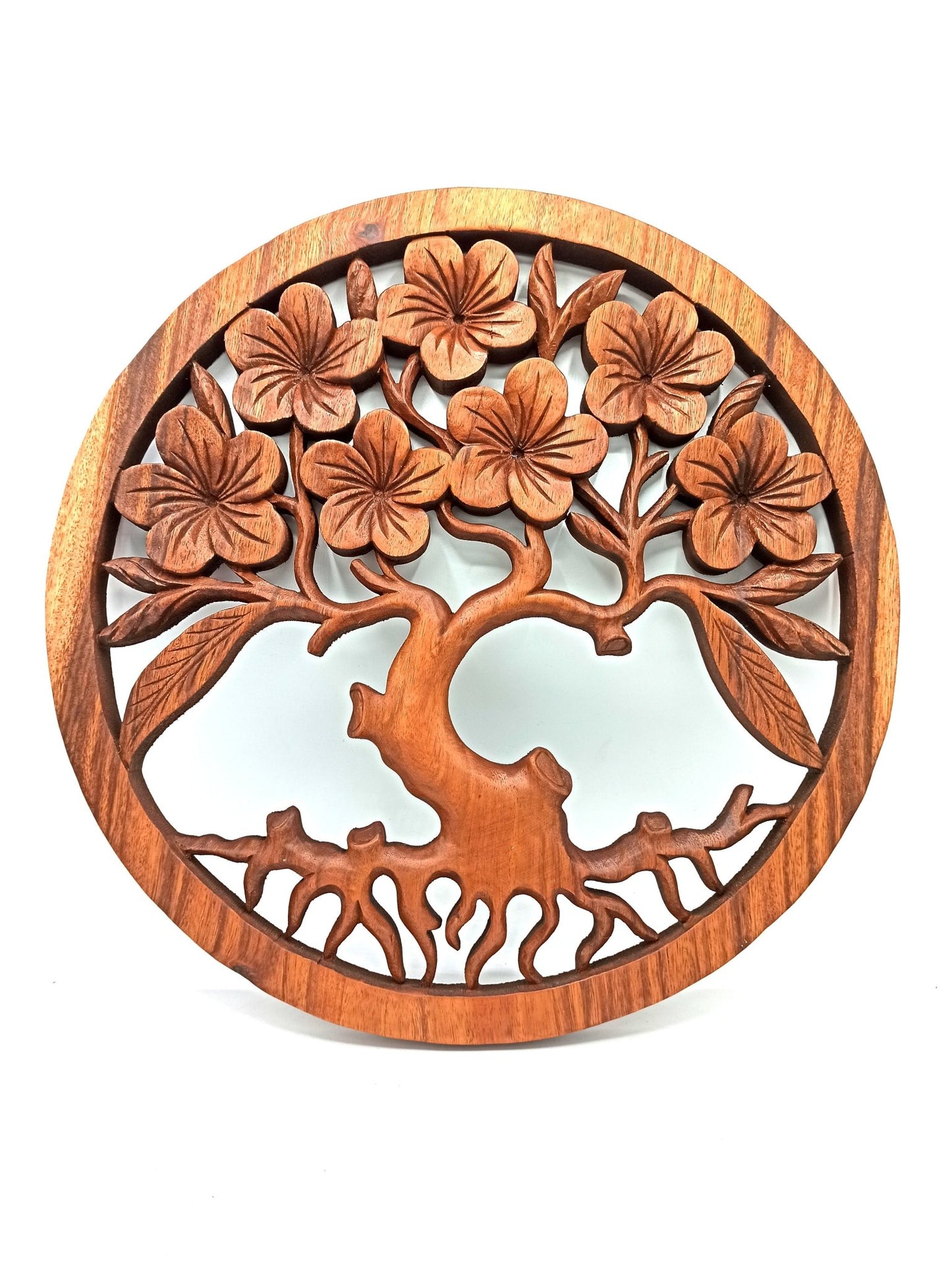 Polished Tree of Life Frangipani Panel - 40cm featuring natural patterning and unique variations - Luna Panther