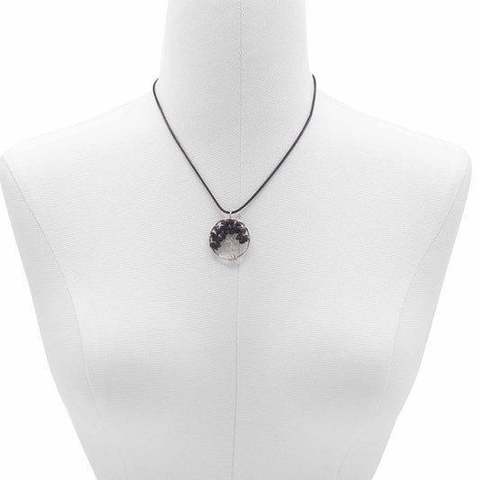 Tree of Life Pendant - Black Agate - Luna Panther