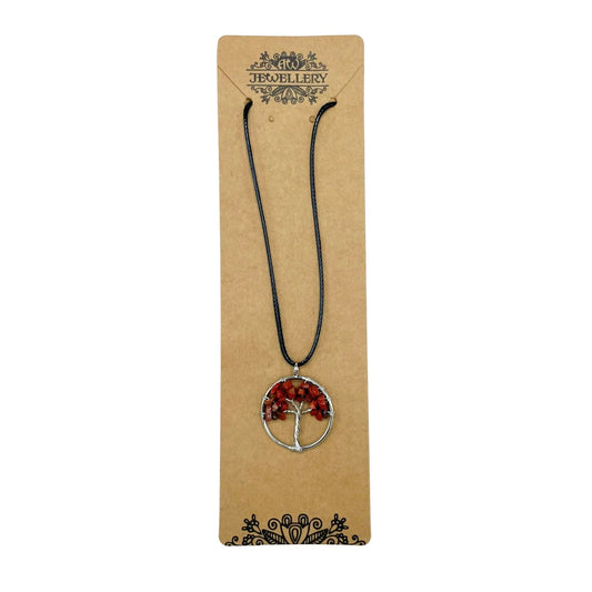 Tree of Life Pendant - Red Jasper - Luna Panther