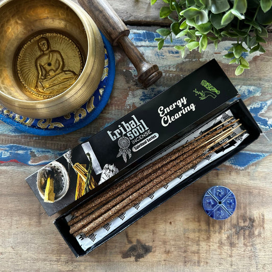 Tribal Soul Spiritual Incense Sticks and Ceramic Holder - Energy Clearing - Luna Panther