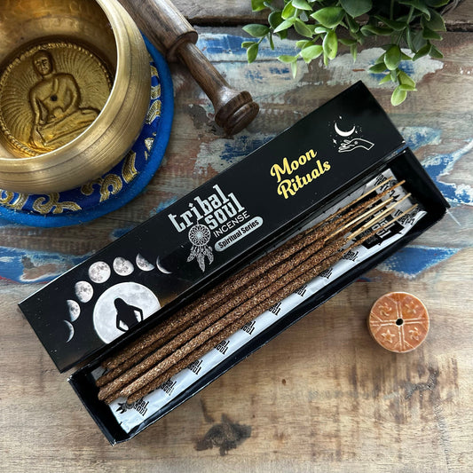 Tribal Soul Spiritual Incense Sticks and Ceramic Holder - Moon Ritual - Luna Panther