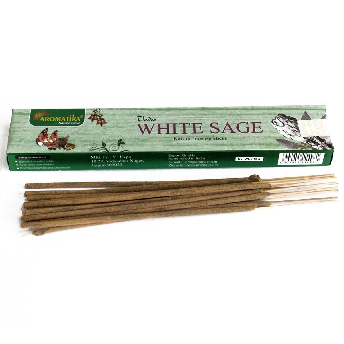 Vedic - Incense Sticks - White Sage - Luna Panther