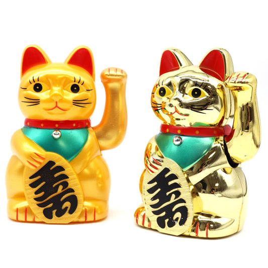Polished Very Gold Money Cat - 15cm featuring natural patterning and unique variations - Luna Panther