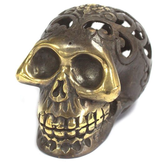 Vintage Brass Skull - Large - Luna Panther