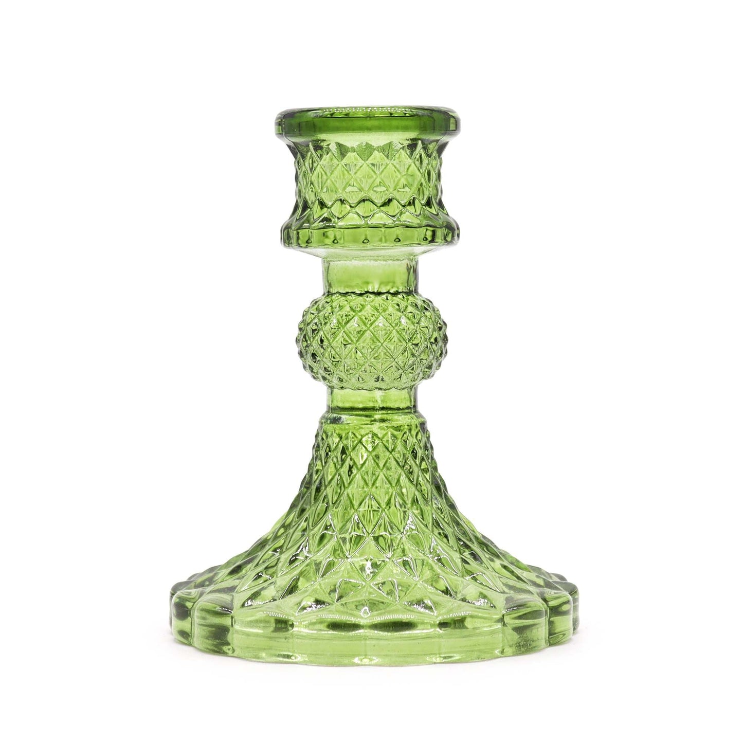 Polished Vintage Dinner Candle Holder - Garden Jade featuring serene green tone and smooth polish - Luna Panther