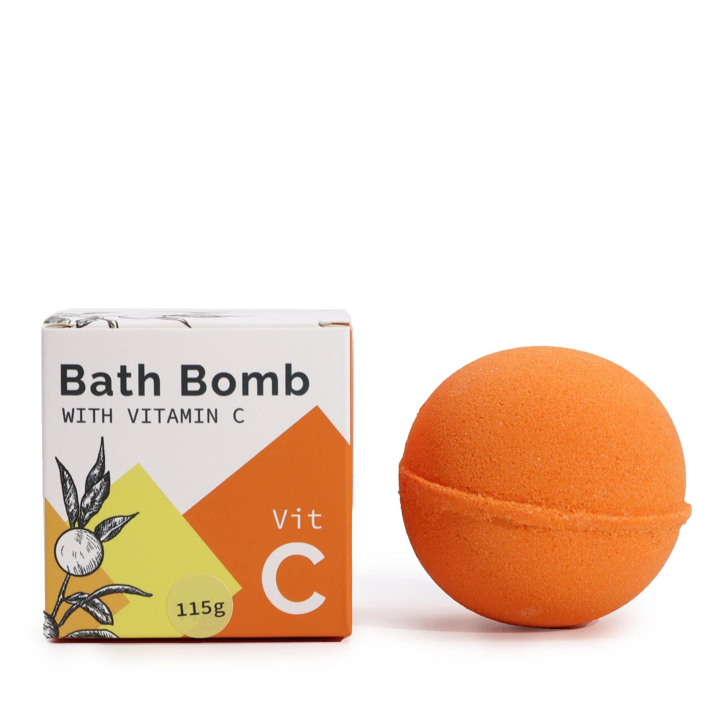 Polished Vitamin C Infused Bath Bomb with Essential Oils featuring natural patterning and unique variations - Luna Panther