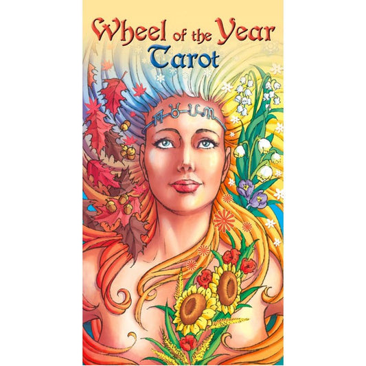 Polished Wheel of the Year Tarot featuring natural patterning and unique variations - Luna Panther