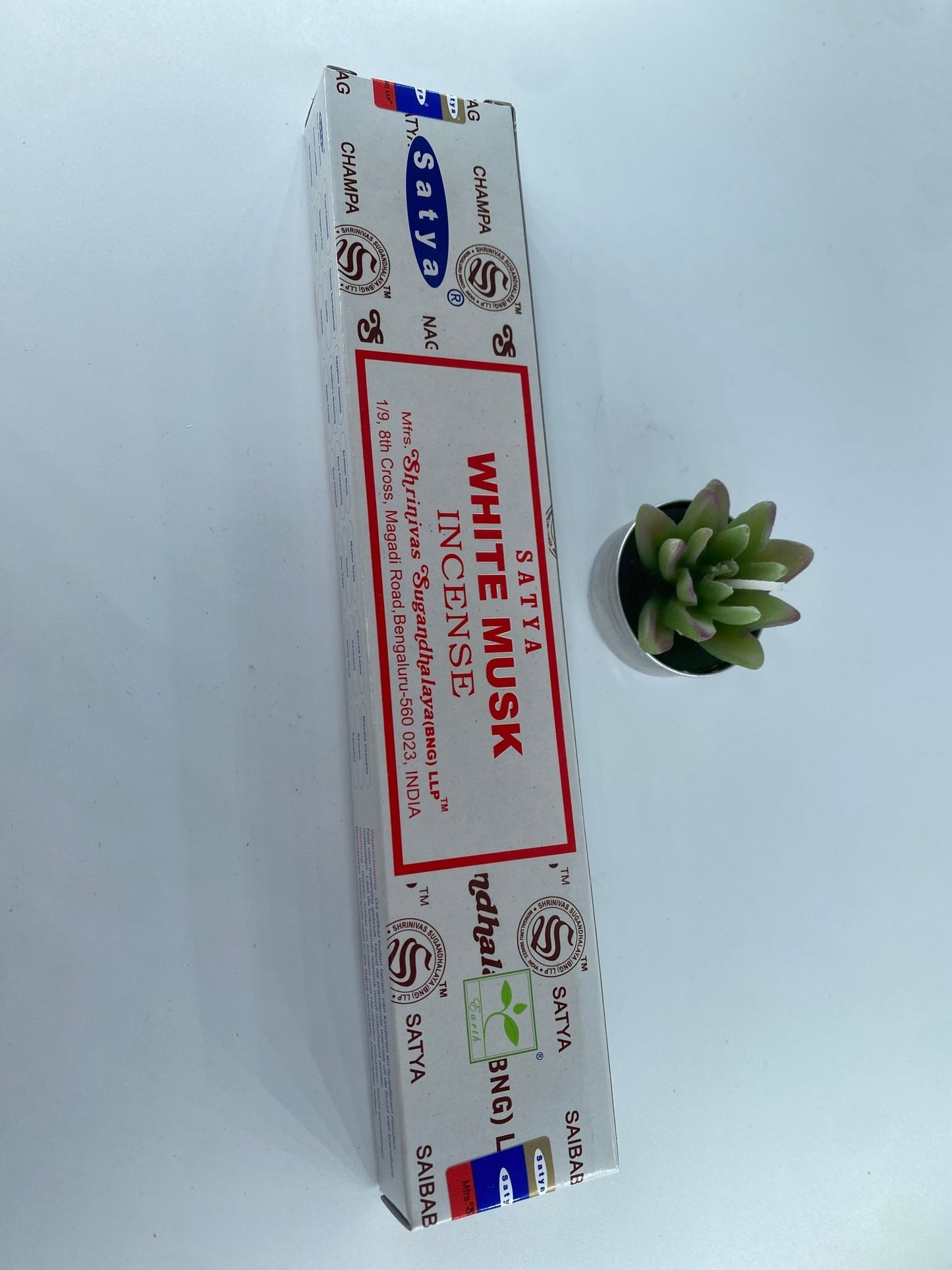 Polished White Musk Incense - Satya featuring natural patterning and unique variations - Luna Panther