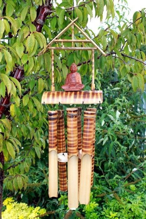 Wind Chime - Bamboo 6 Tube Medium.Buda - Luna Panther
