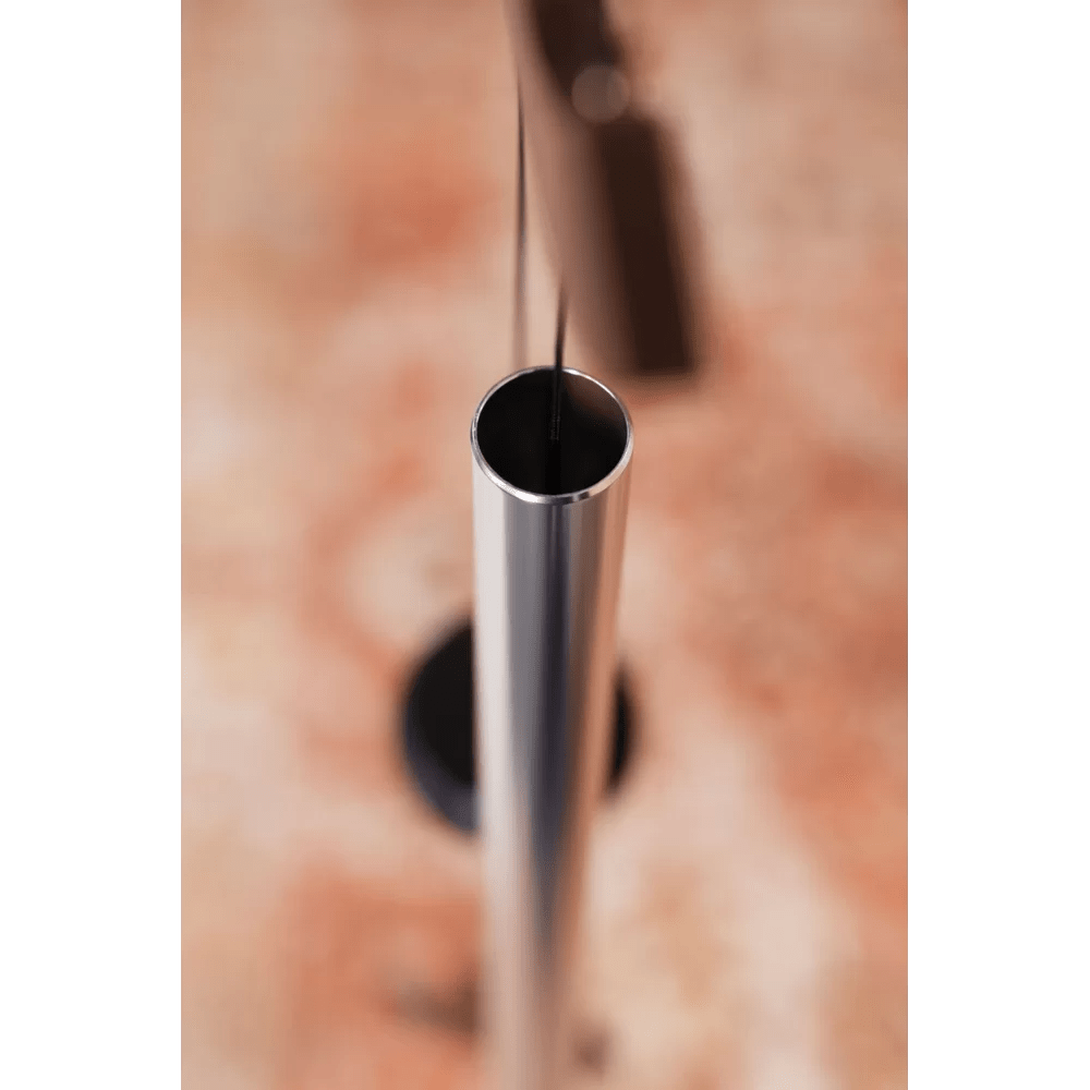 Polished Wind Chimes Moon Meditation Chime 49 125 Cm 432 Hz Curved Suspension Silver Mmc49S featuring natural patterning and unique variations - Luna Panther