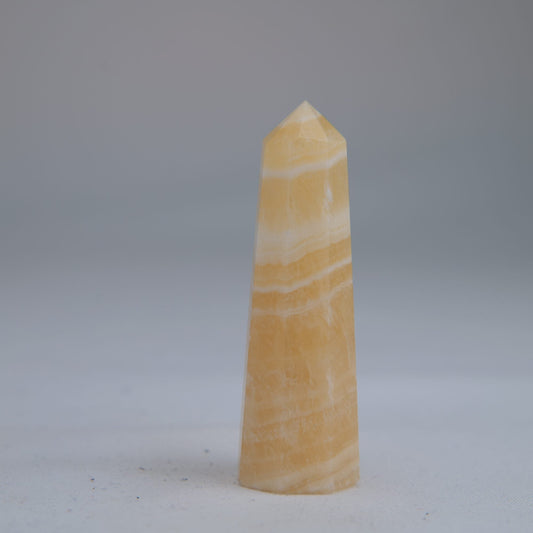 Yellow Banded Calcite Point 60mm 30g - Luna Panther alternate view