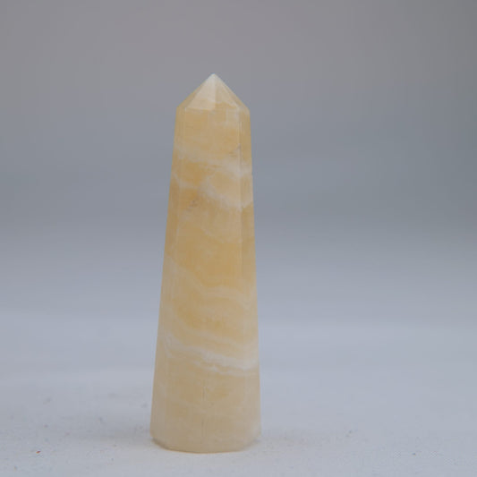 Yellow Banded Calcite Tower 65mm 26g - Luna Panther alternate view