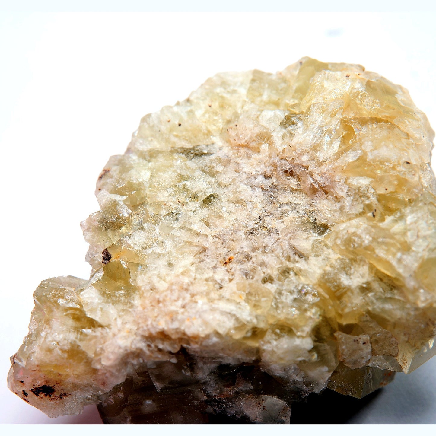 Yellow Fluorite Crystal Cluster on Matrix - 231g - Luna Panther