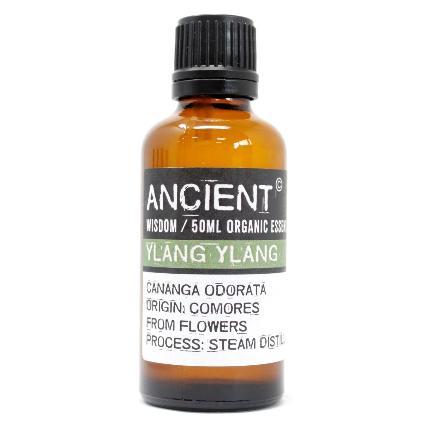 Polished Ylang Ylang Organic Essential Oil 50ml featuring natural patterning and unique variations - Luna Panther