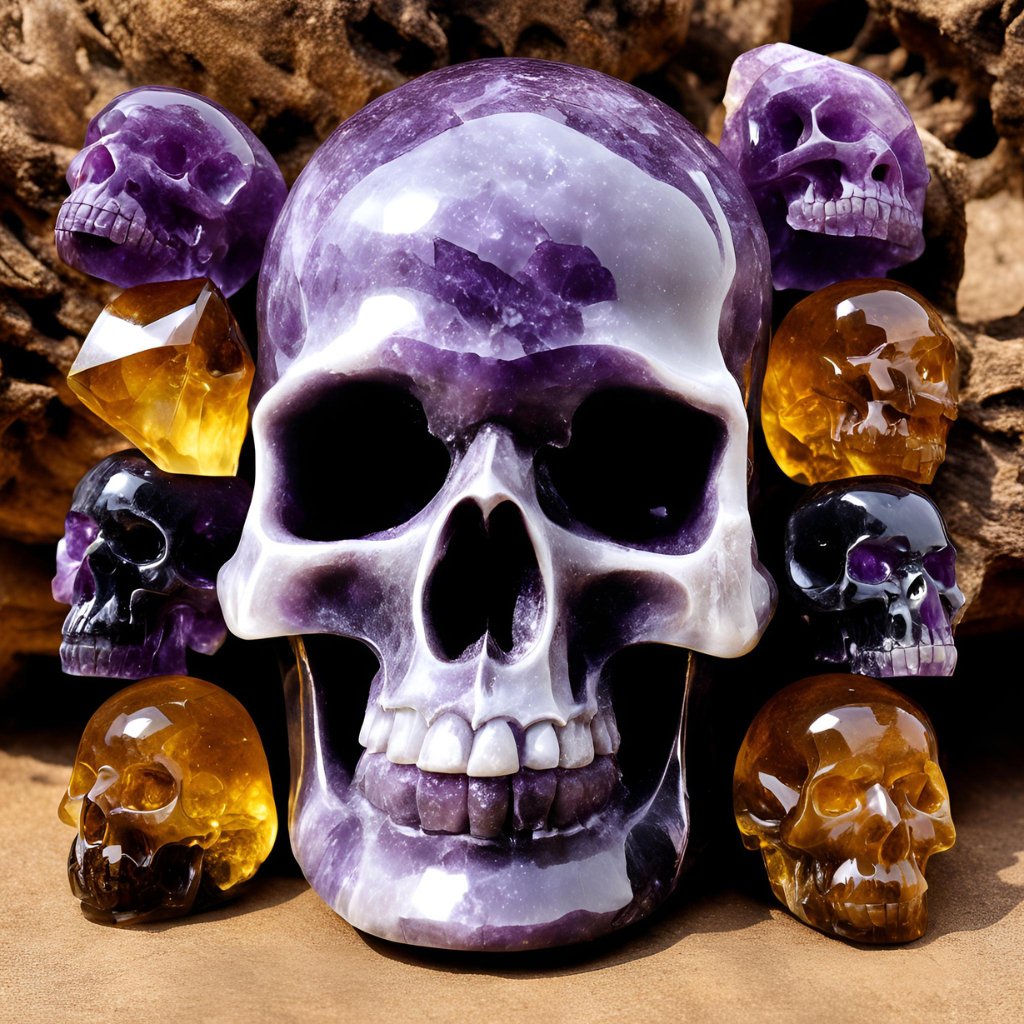 Hand Carved Skulls