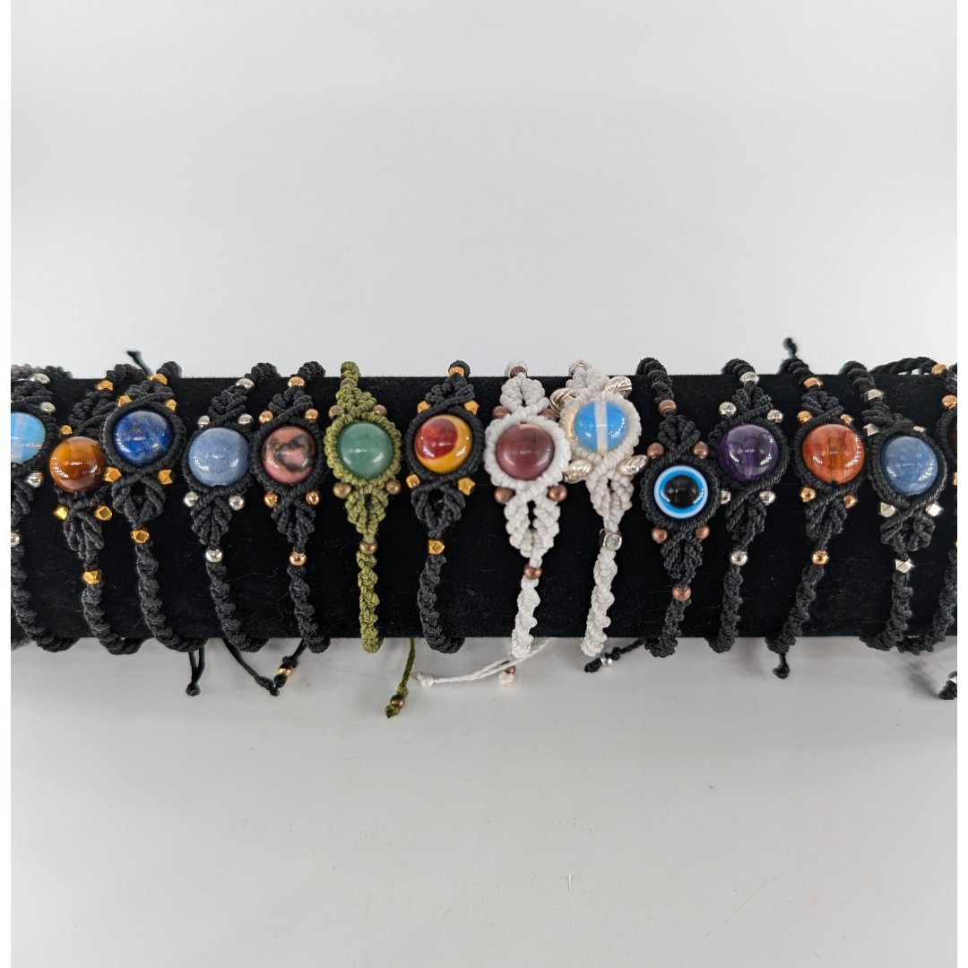 Micro Macrame Crystal Bracelets