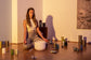 MEINL Sonic Energy White-Frosted Crystal Singing Bowl 10" - F4/Heart Chakra/432 Hz detail view 6 at Luna Panther