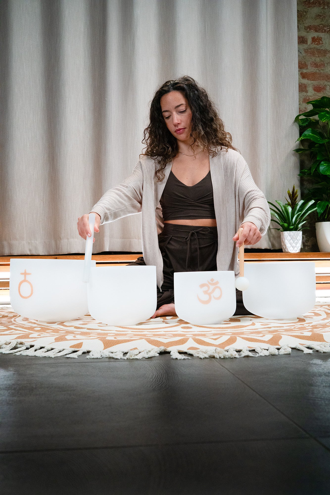 MEINL Sonic Energy 4-piece Om Crystal Singing Bowl Set detail view 3 at Luna Panther