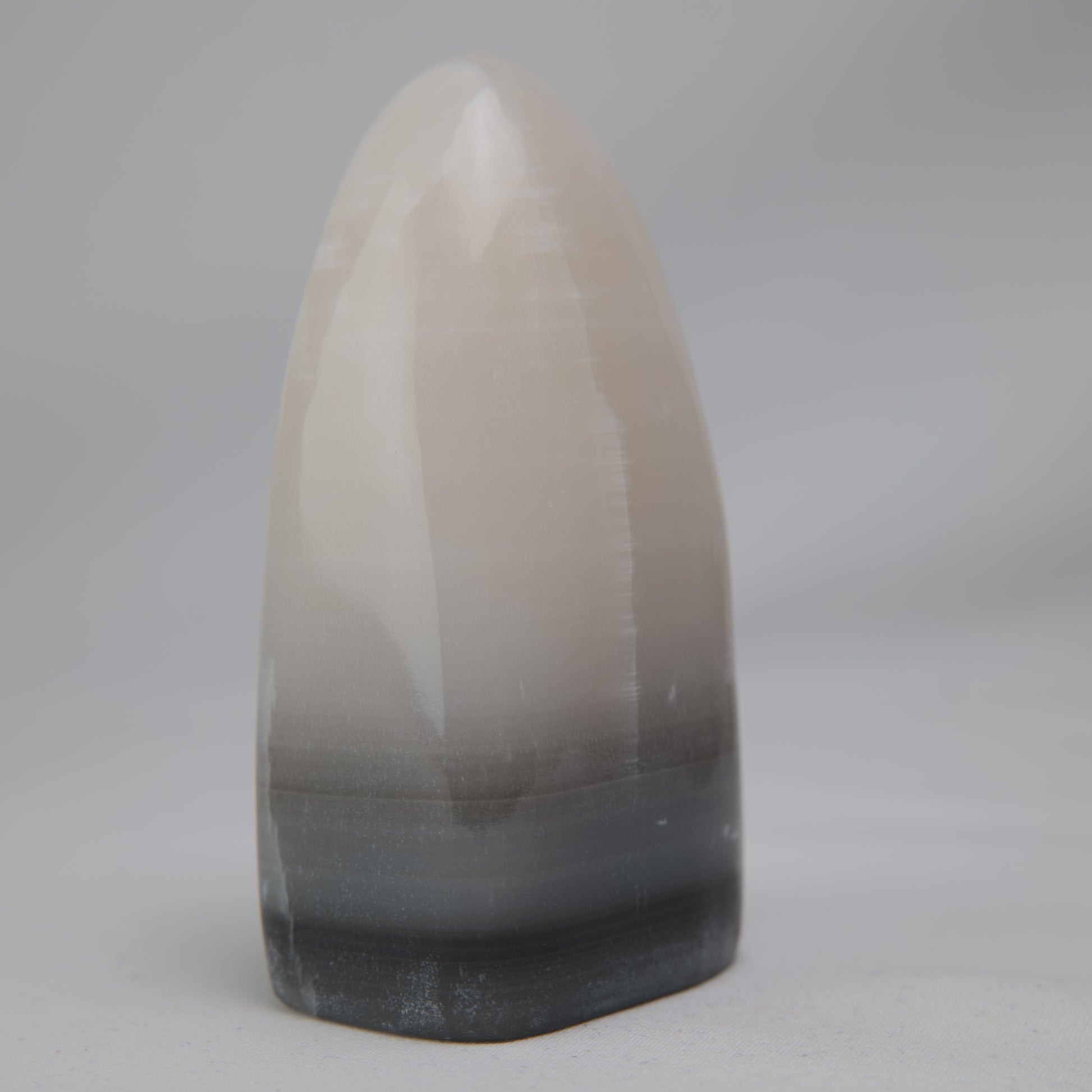 Smokey Pink Calcite Freeform, 324g, smokey pink calcite freeform 324g front left view