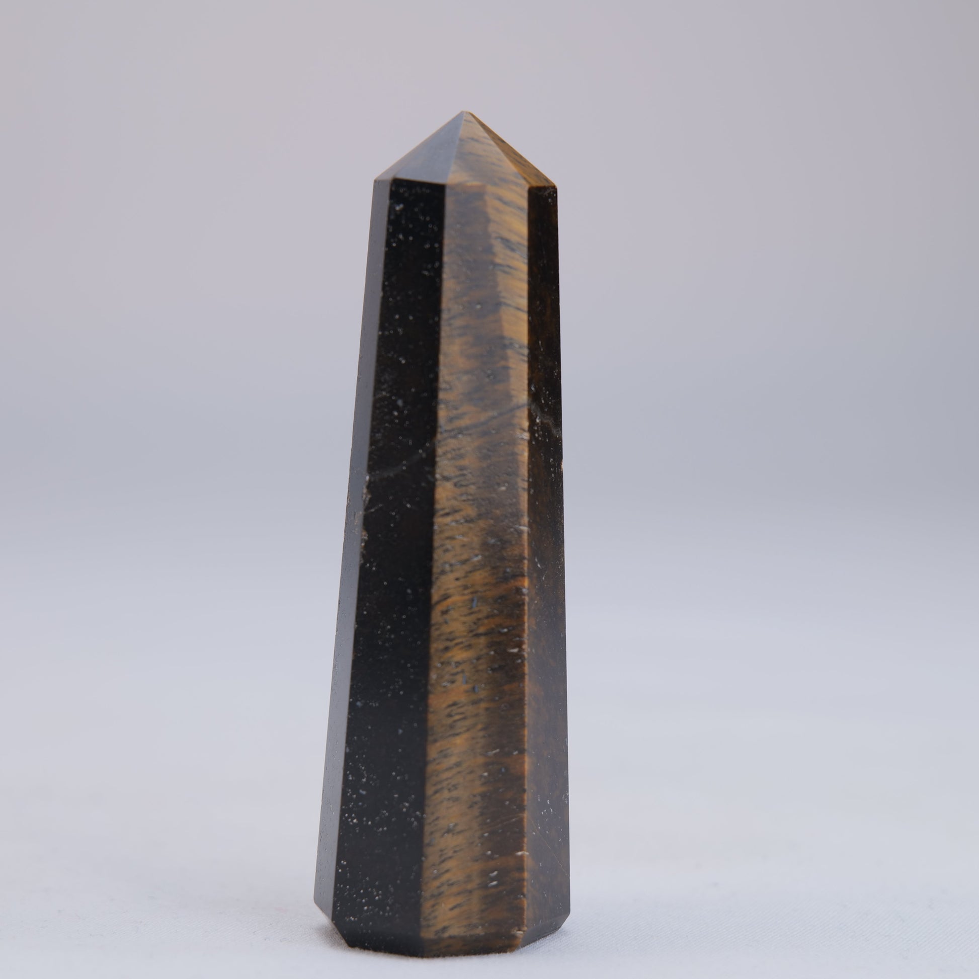 Tigers Eye Obelisk 56g natural crystal tower front