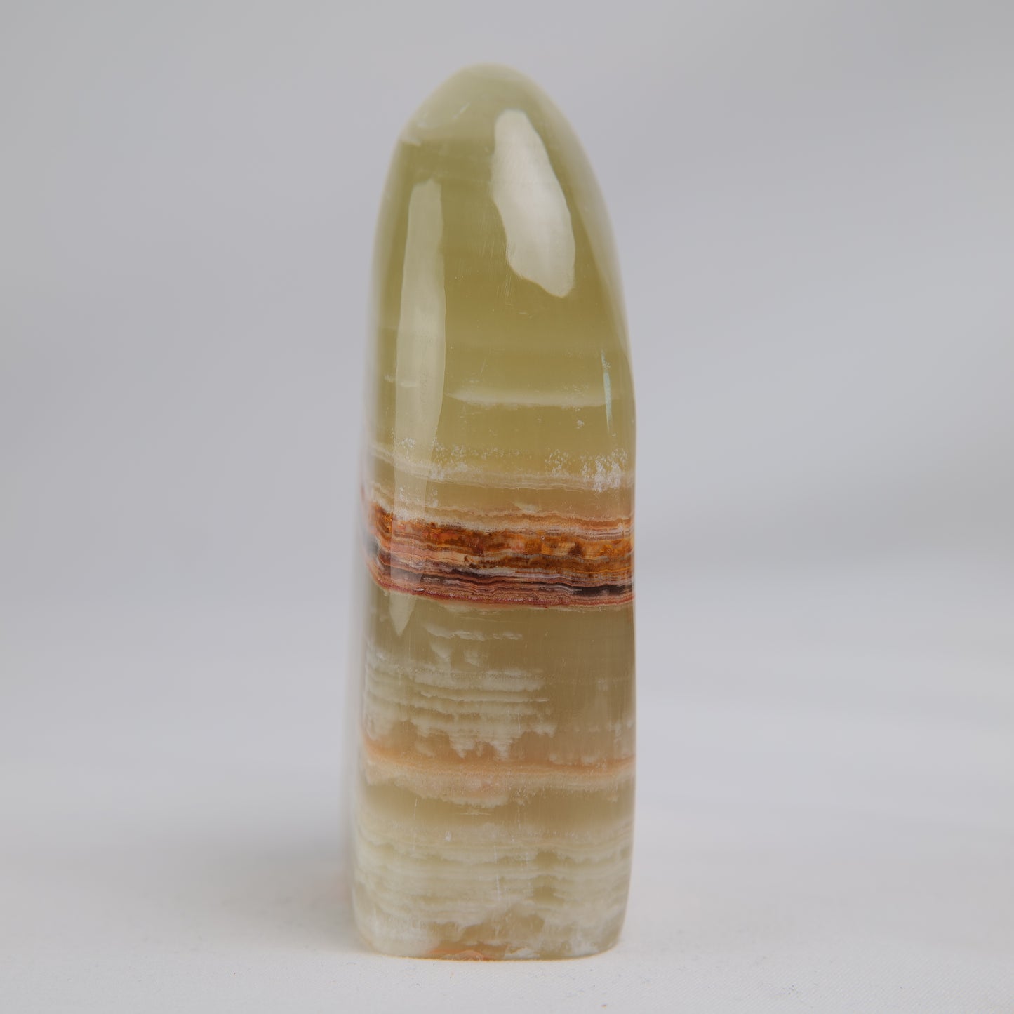 Green Onyx Freeform, 277g, green onyx freeform 277g side view