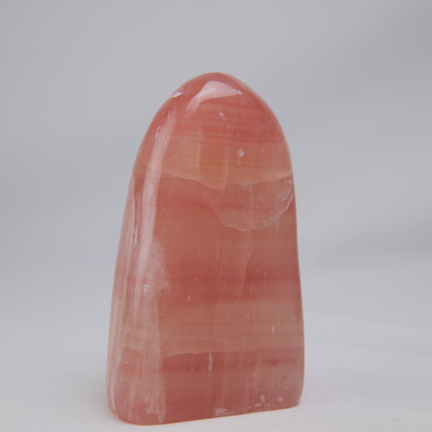 Rose Calcite Freeform, 254g, rose calcite freeform 254g front right view