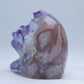 Uruguay Amethyst Druzy Freeform 129g – front angle