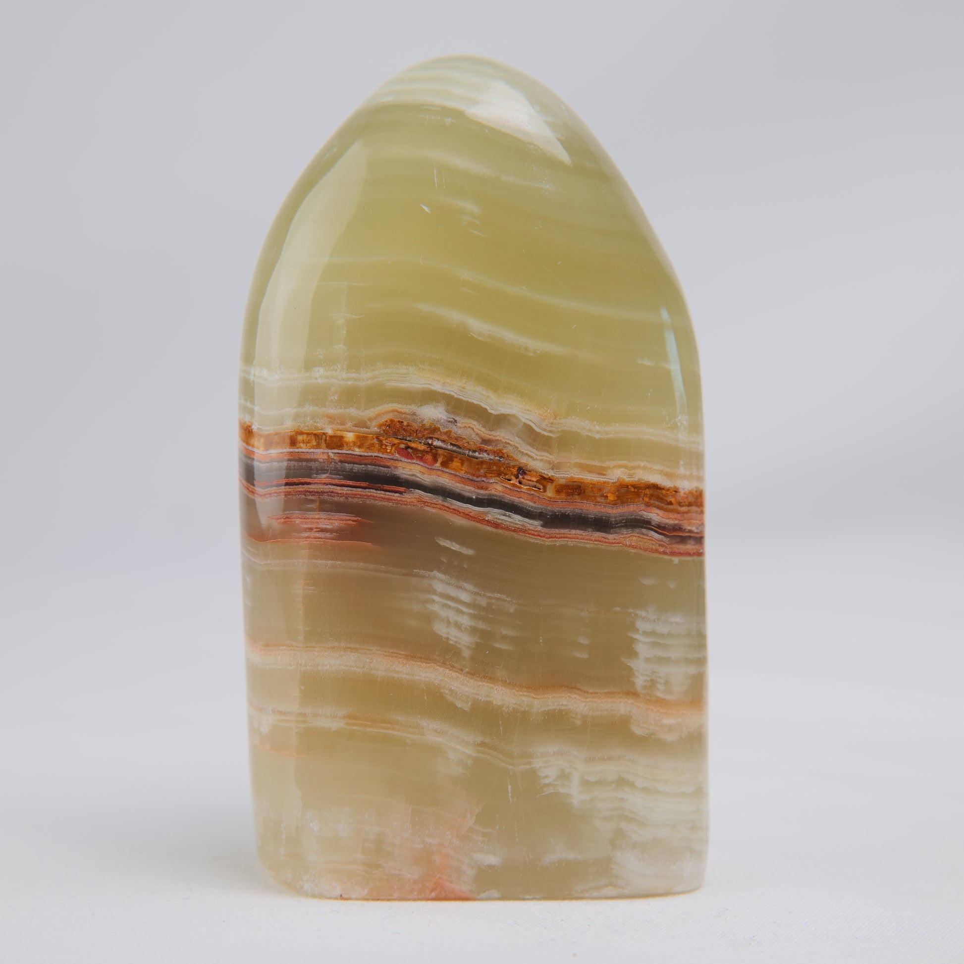 Green Onyx Freeform, 277g, green onyx freeform 277g back view