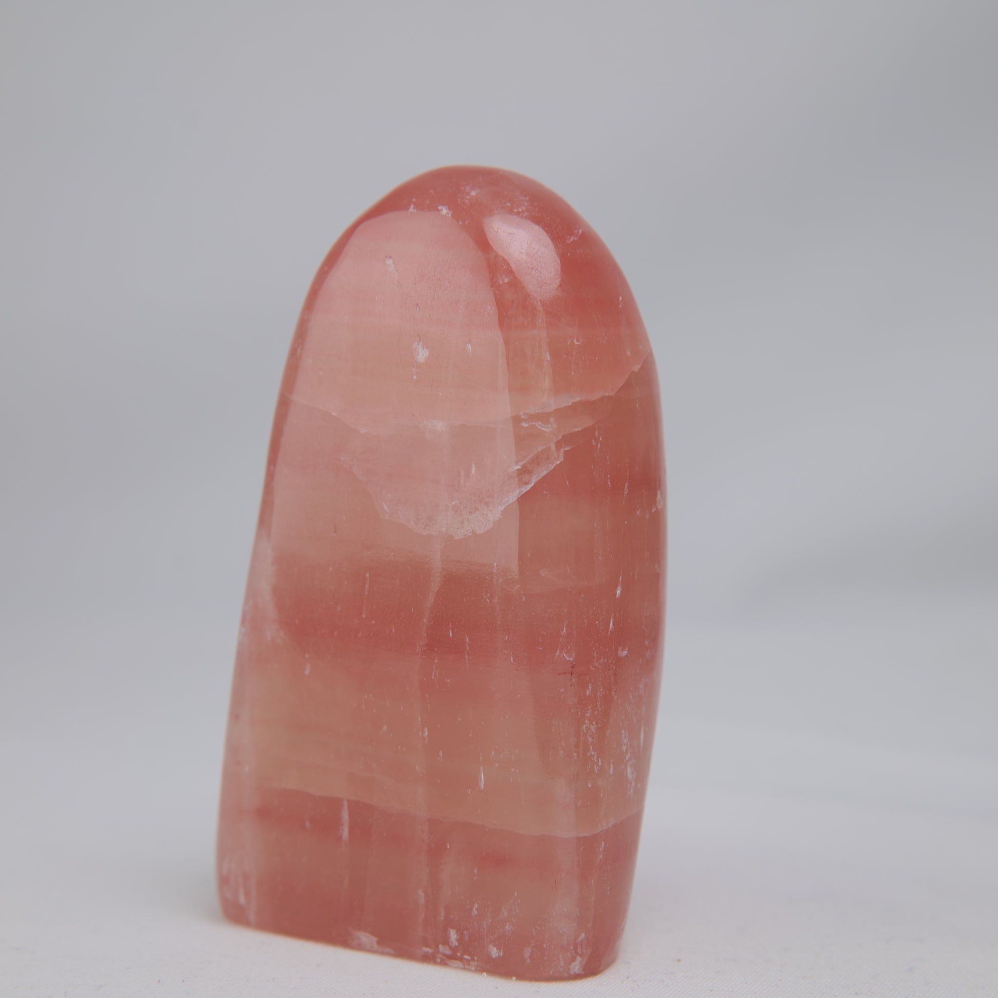 Rose Calcite Freeform, 254g, rose calcite freeform 254g reverse side view