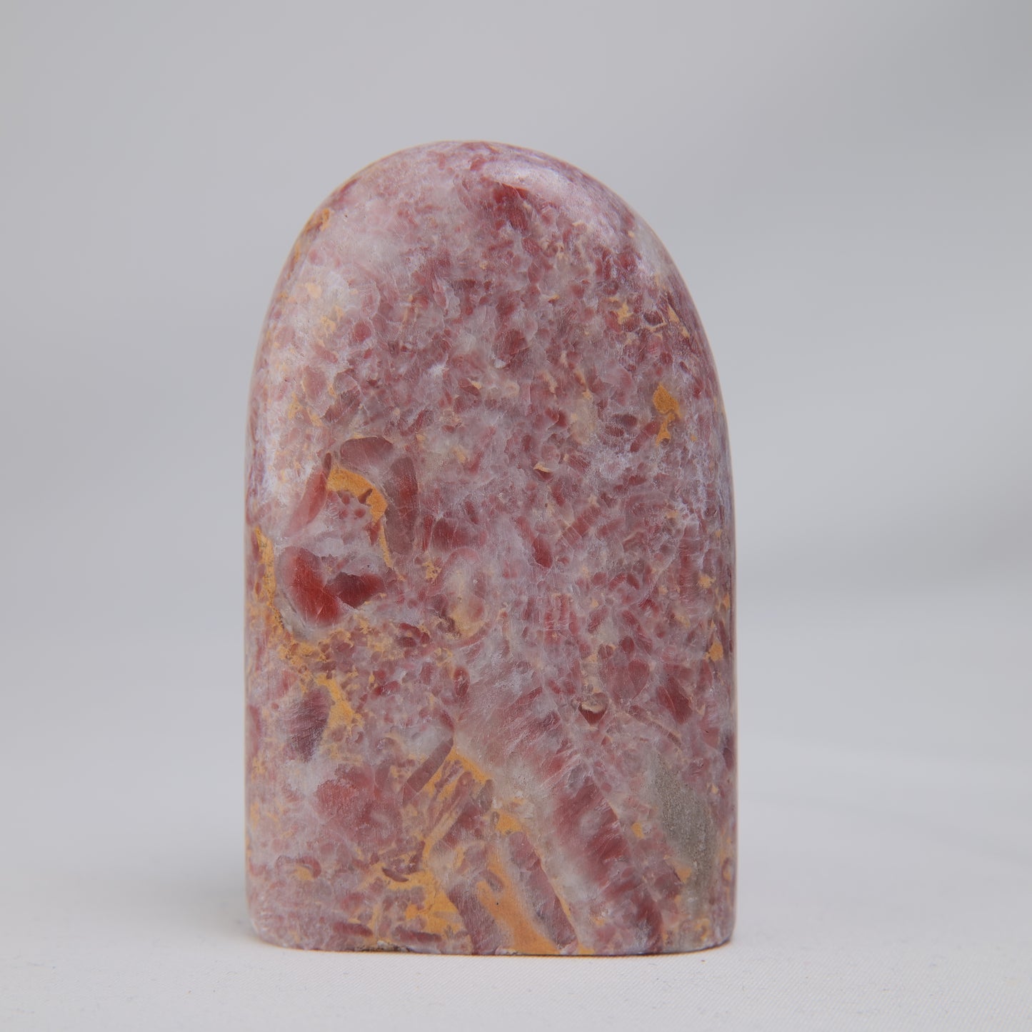 Strawberry Calcite Freeform 283g, 283g, strawberry calcite freeform 283g reverse side view