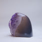 Uruguay Amethyst druzy freeform 118g – rear three-quarter view