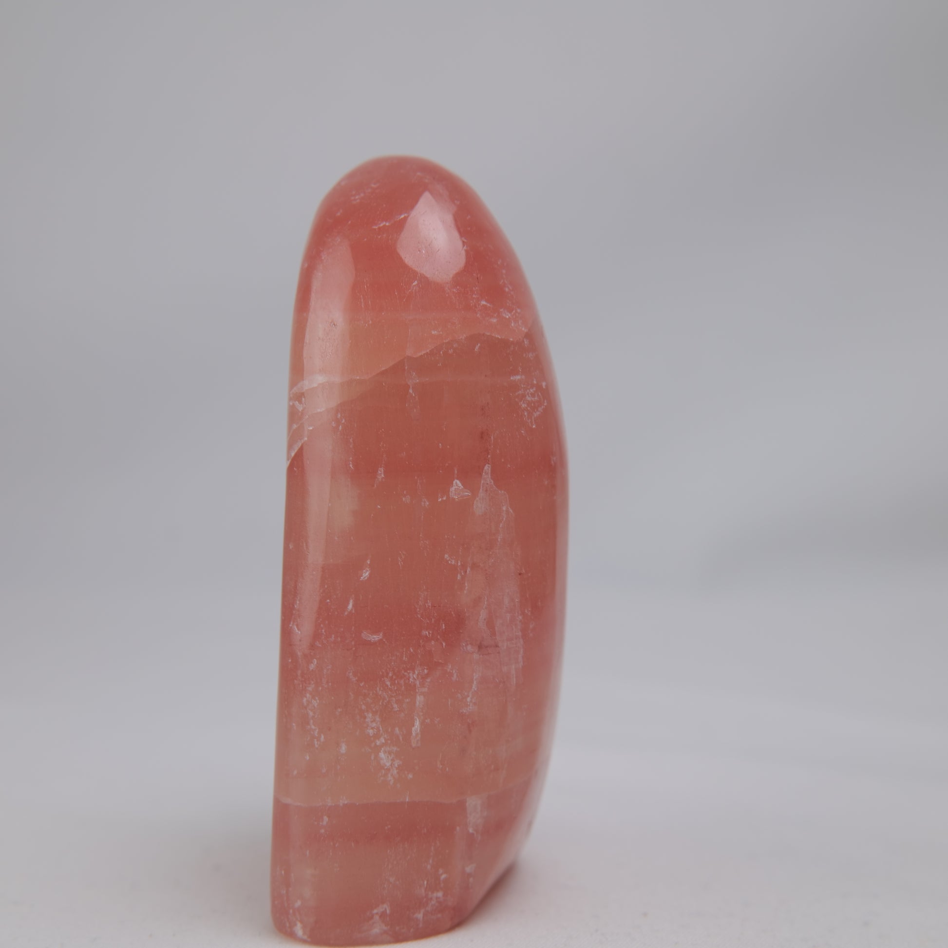 Rose Calcite Freeform, 254g, rose calcite freeform 254g back view