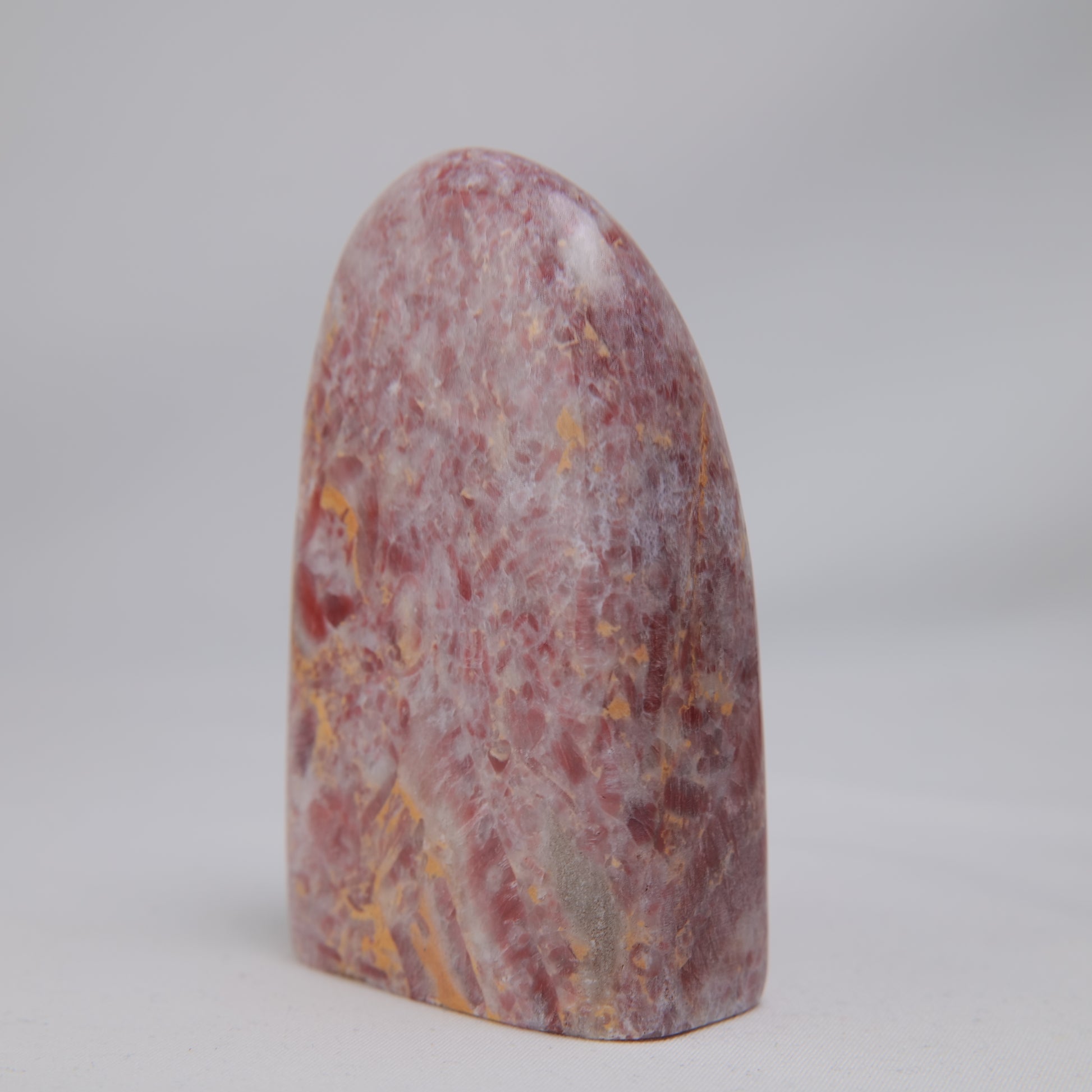 Strawberry Calcite Freeform 283g, 283g, strawberry calcite freeform 283g back view