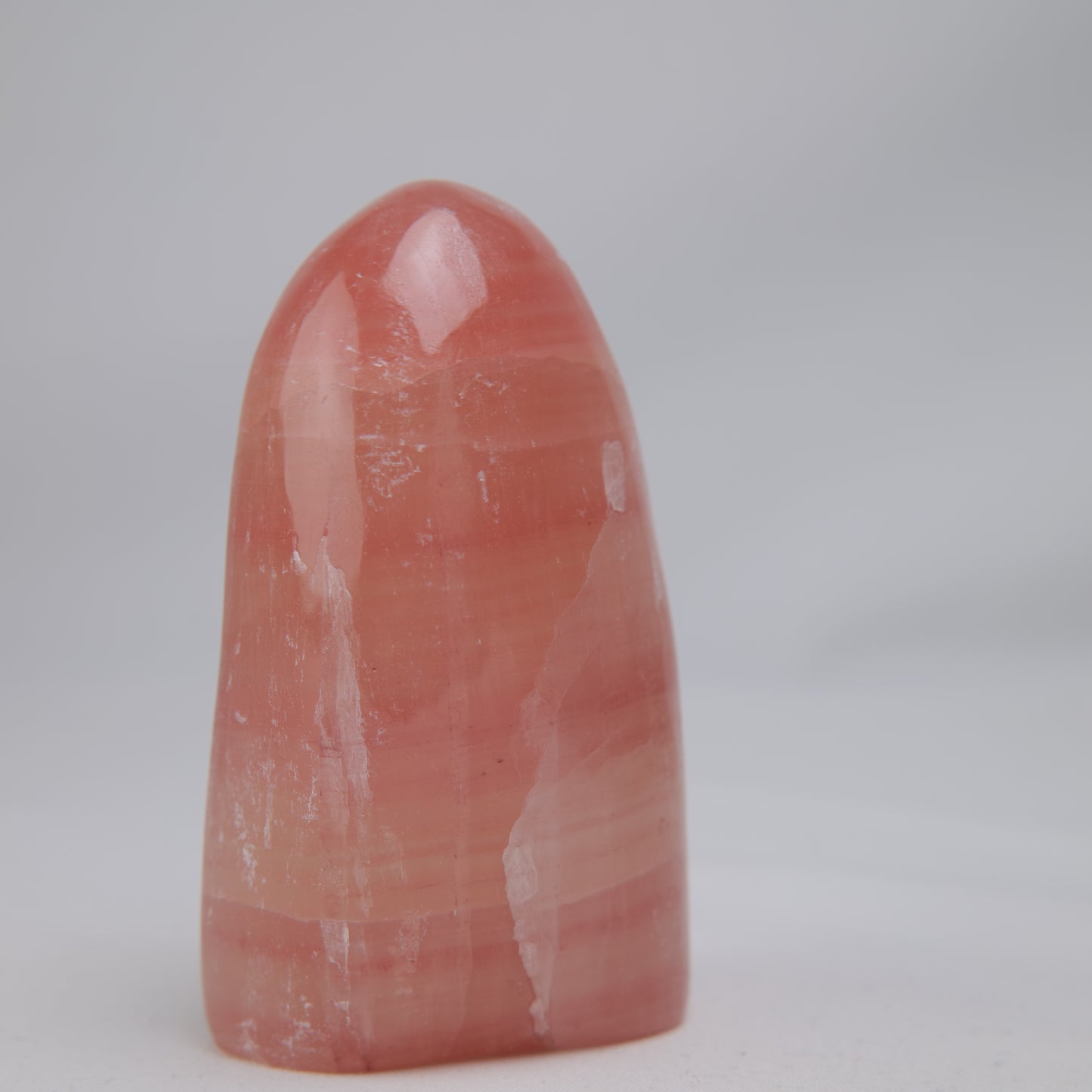 Rose Calcite Freeform, 254g, rose calcite freeform 254g side view