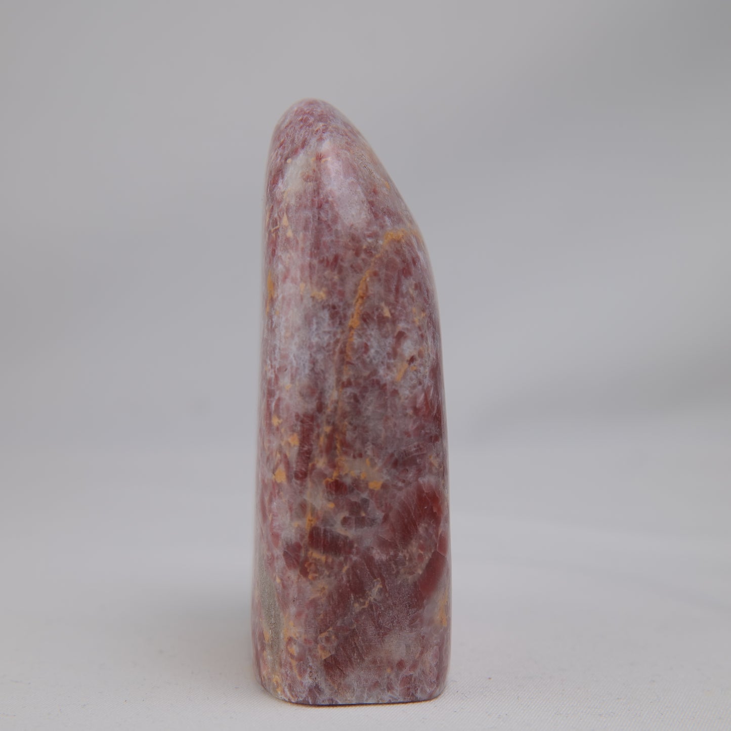 Strawberry Calcite Freeform 283g, 283g, strawberry calcite freeform 283g side view