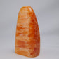 orange calcite freeform 328g orange band detail
