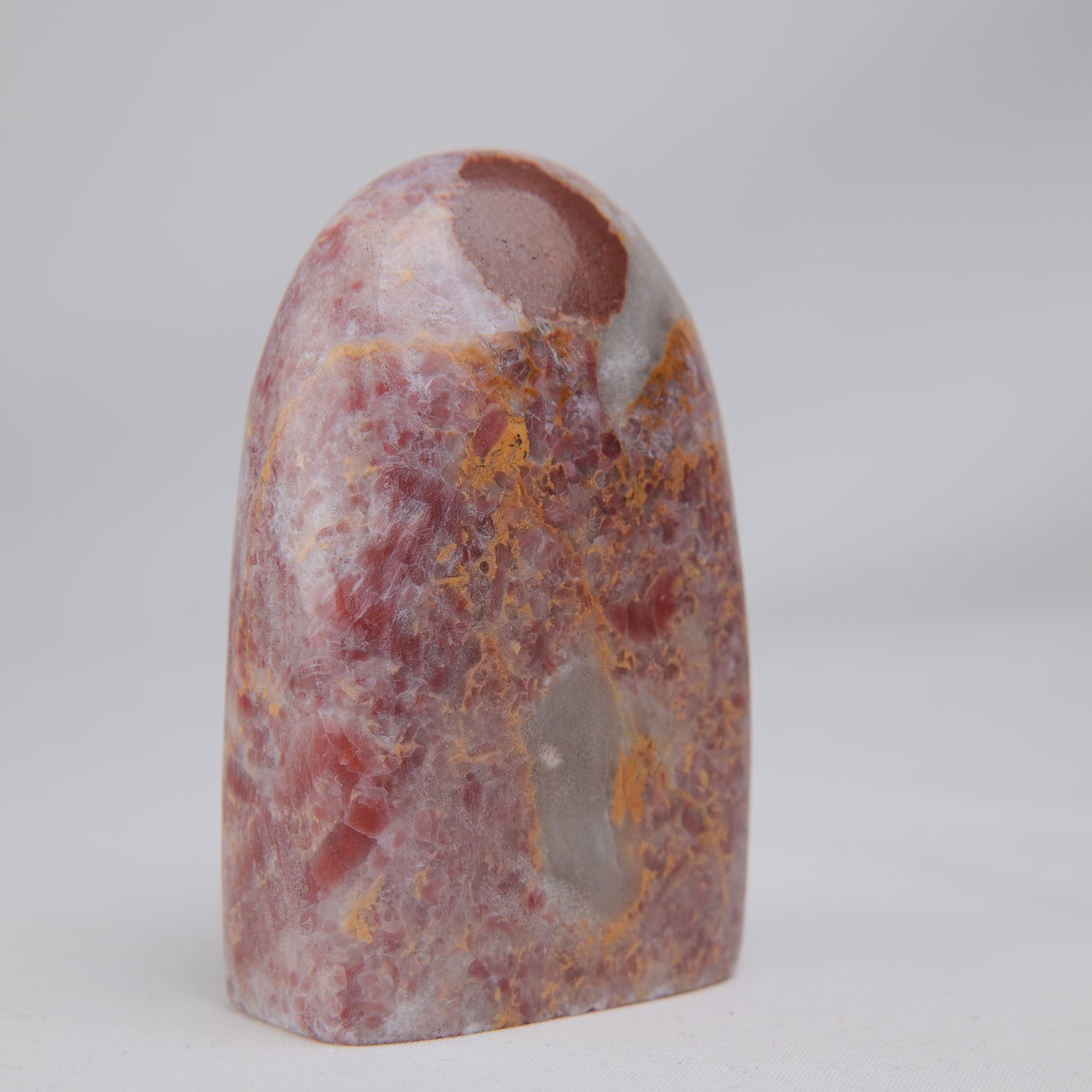 Strawberry Calcite Freeform 283g, 283g, strawberry calcite freeform 283g pink mineral detail