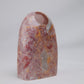Strawberry Calcite Freeform 283g, 283g, strawberry calcite freeform 283g pink mineral detail