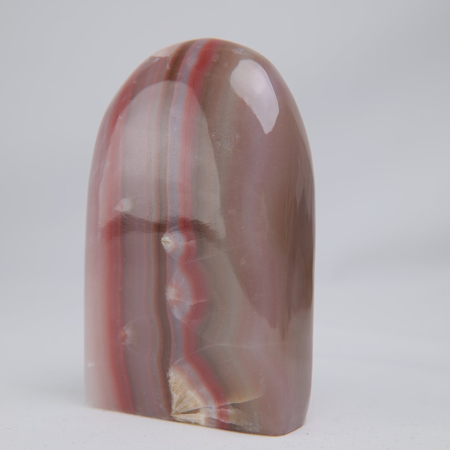 Pink Banded Onyx Freeform, 337g, pink banded onyx freeform 337g pink banding detail