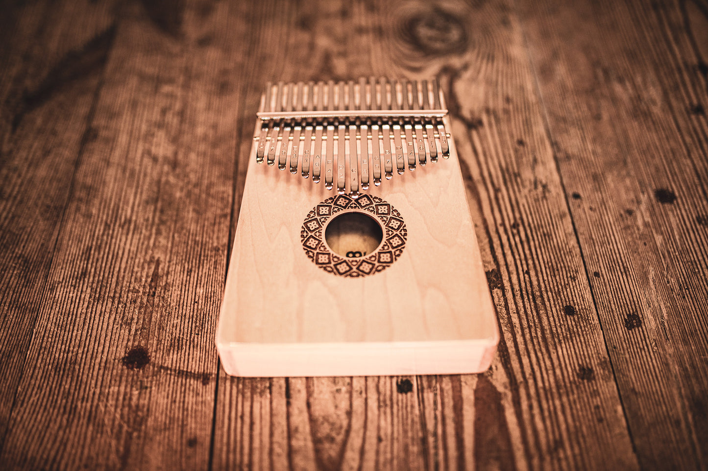 Meinl Sonic Energy Sound Hole Kalimba - 17 notes, maple detail view 9 at Luna Panther