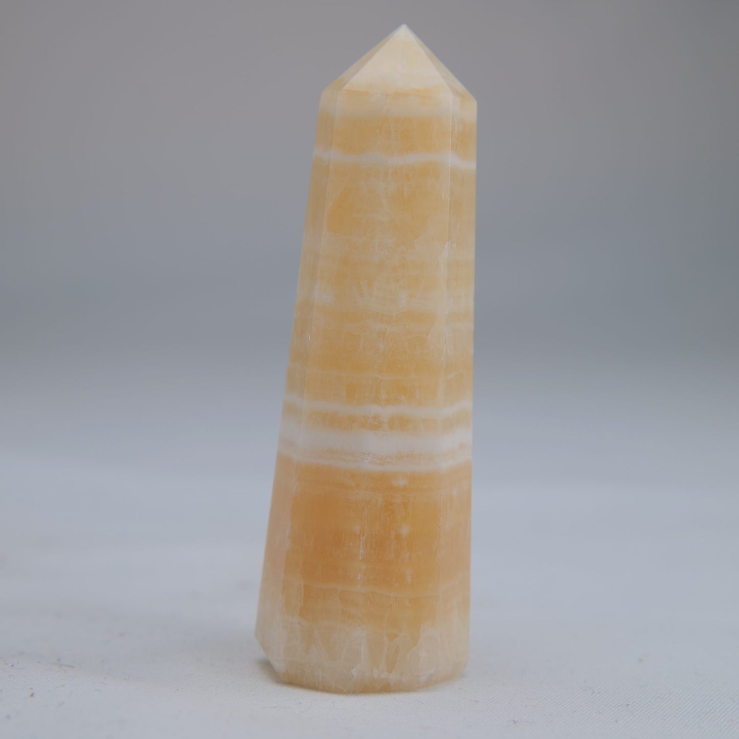 Yellow Banded Calcite Point 64g back