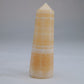 Yellow Banded Calcite Point 64g back