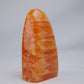 orange calcite freeform 328g natural banding detail